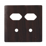 Placa p/ 2 Tomadas + 2 Furos 4x4 - Novara Tabaco